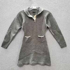 Guess Women Sweater Dress‎ gray Lambswool Blend Long Sleeve READ